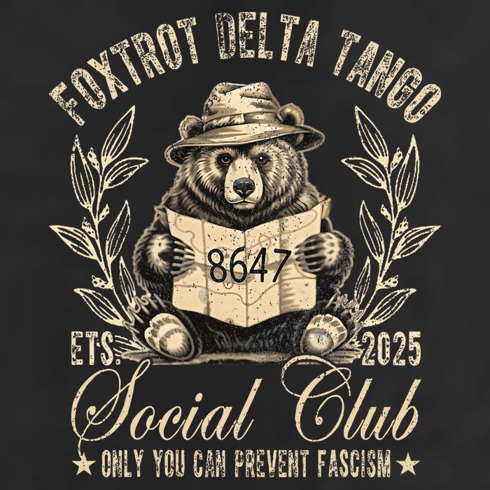 Foxtrot Delta Tango Social Club Only You Can Prevent Fascism Cool Comfort Performance Bucket Hat