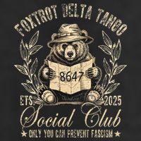Foxtrot Delta Tango Social Club Only You Can Prevent Fascism 7 Panel Mesh Trucker Snapback Hat