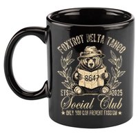 Foxtrot Delta Tango Social Club Only You Can Prevent Fascism 11oz C Handle Ceramic Mug