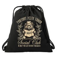 Foxtrot Delta Tango Social Club Only You Can Prevent Fascism Drawstring Bag