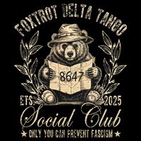 Foxtrot Delta Tango Social Club Only You Can Prevent Fascism Drawstring Bag