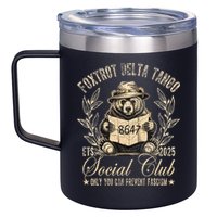 Foxtrot Delta Tango Social Club Only You Can Prevent Fascism 12oz Stainless Steel Coffee Mug