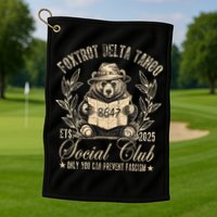 Foxtrot Delta Tango Social Club Only You Can Prevent Fascism Golf Towel