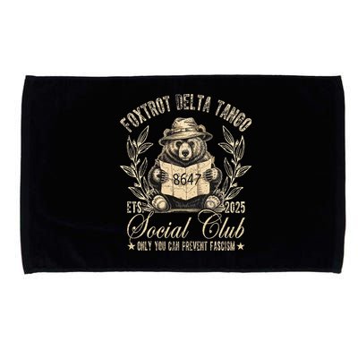 Foxtrot Delta Tango Social Club Only You Can Prevent Fascism Microfiber Hand Towel