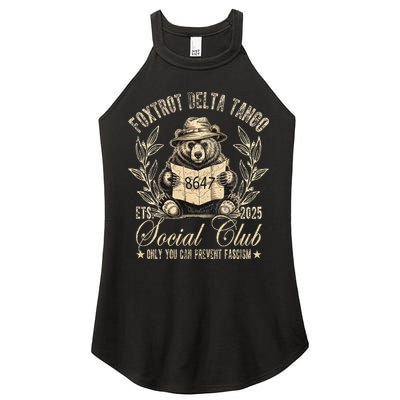 Foxtrot Delta Tango Social Club Only You Can Prevent Fascism Women's Perfect Tri Rocker Tank