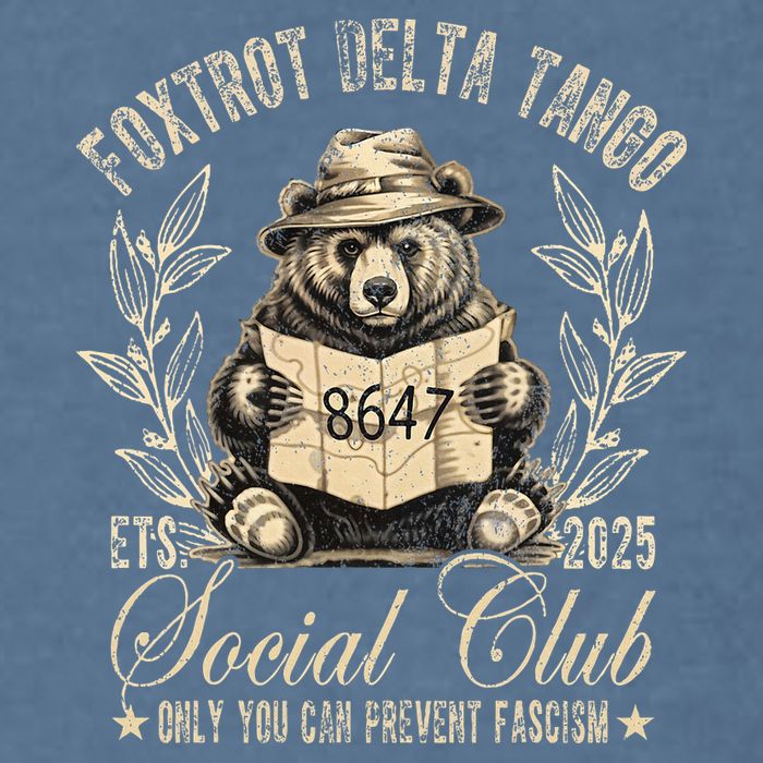 Foxtrot Delta Tango Social Club Only You Can Prevent Fascism Garment-Dyed Sweatshirt