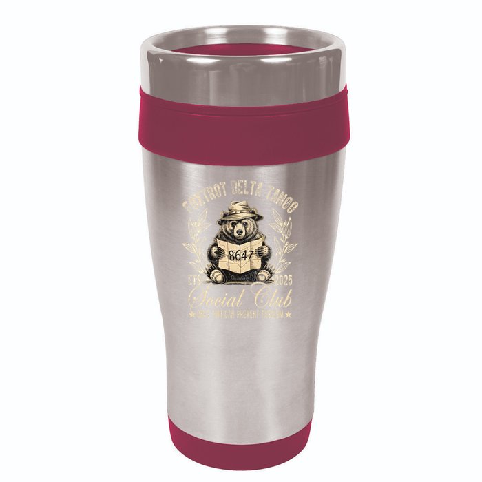 Foxtrot Delta Tango Social Club Only You Can Prevent Fascism 16oz Travel Tumbler