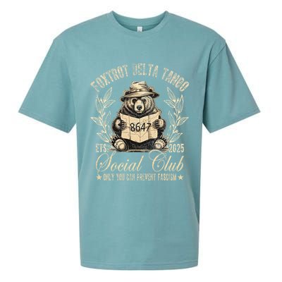 Foxtrot Delta Tango Social Club Only You Can Prevent Fascism Sueded Cloud Jersey T-Shirt