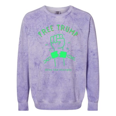 Free Donald Trump MAGA Conservative Colorblast Crewneck Sweatshirt