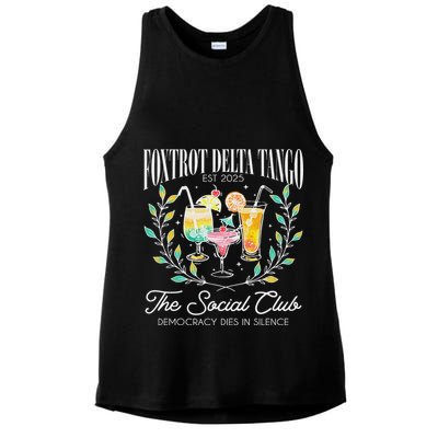 Foxtrots Deltas Tangos Retro Vintage Beach Ladies PosiCharge Tri-Blend Wicking Tank