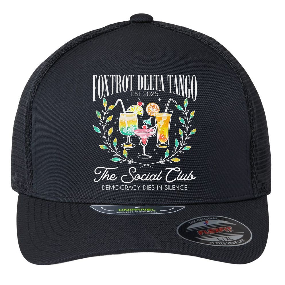 Foxtrots Deltas Tangos Retro Vintage Beach Flexfit Unipanel Trucker Cap