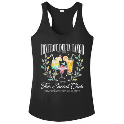 Foxtrots Deltas Tangos Retro Vintage Beach Ladies PosiCharge Competitor Racerback Tank