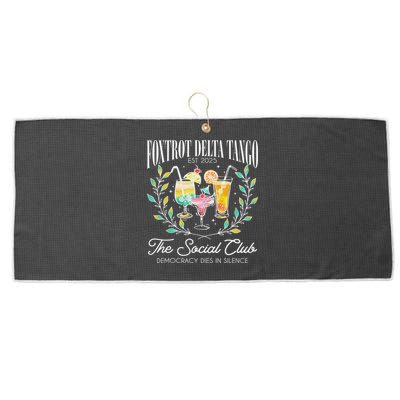 Foxtrots Deltas Tangos Retro Vintage Beach Large Microfiber Waffle Golf Towel