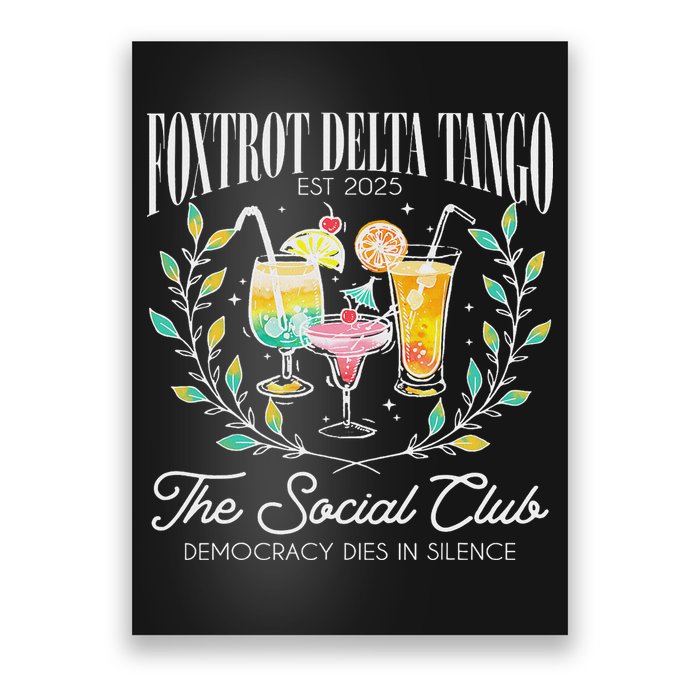 Foxtrots Deltas Tangos Retro Vintage Beach Poster