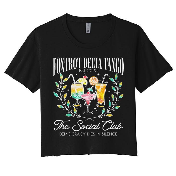 Foxtrots Deltas Tangos Retro Vintage Beach Women's Crop Top Tee
