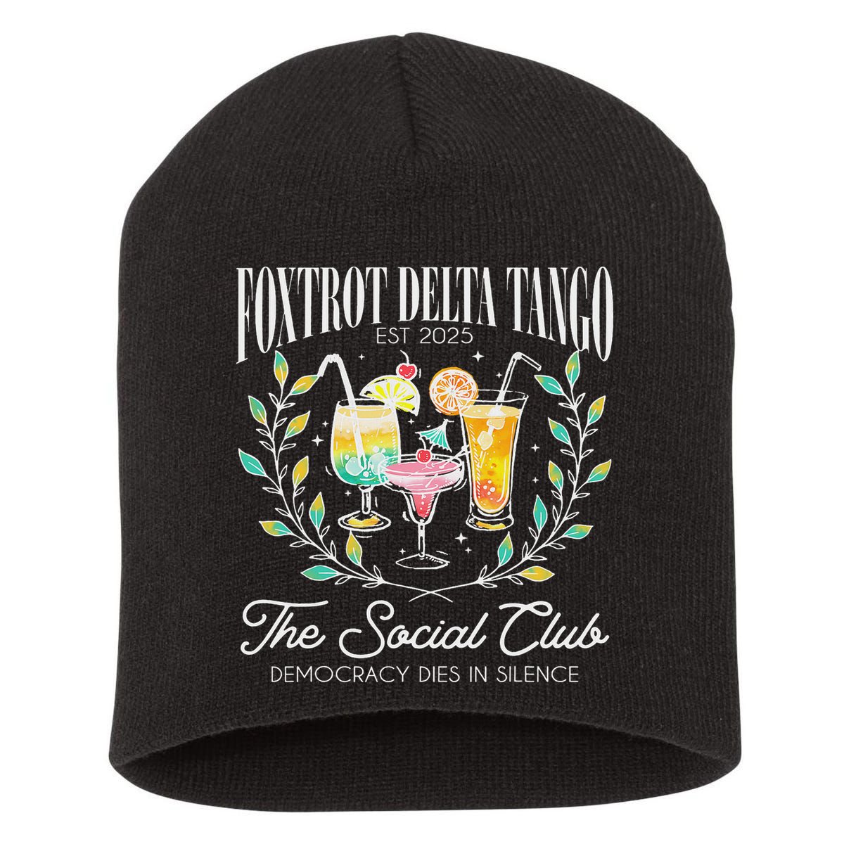Foxtrots Deltas Tangos Retro Vintage Beach Short Acrylic Beanie