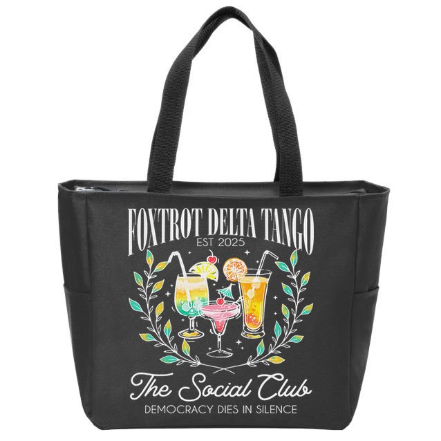 Foxtrots Deltas Tangos Retro Vintage Beach Zip Tote Bag