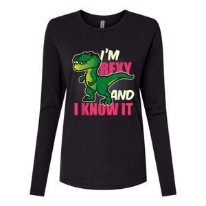 Funny Dinosaur T Rex For Children And Adults Womens Cotton Relaxed Long Sleeve T-Shirt