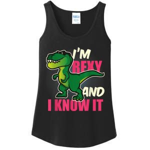 Funny Dinosaur T Rex For Children And Adults Ladies Essential Tank