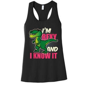 Funny Dinosaur T Rex For Children And Adults Women's Racerback Tank