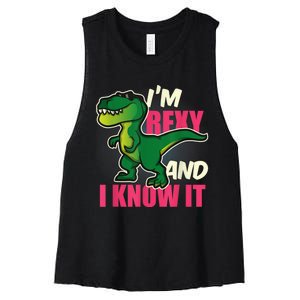 Funny Dinosaur T Rex For Children And Adults Women's Racerback Cropped Tank