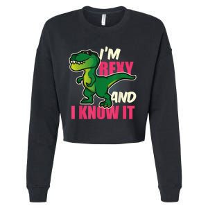 Funny Dinosaur T Rex For Children And Adults Cropped Pullover Crew