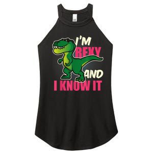 Funny Dinosaur T Rex For Children And Adults Women's Perfect Tri Rocker Tank