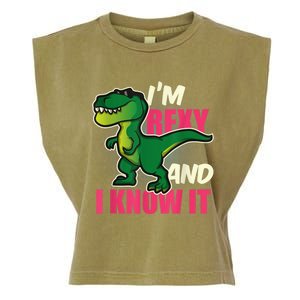 Funny Dinosaur T Rex For Children And Adults Garment-Dyed Women's Muscle Tee