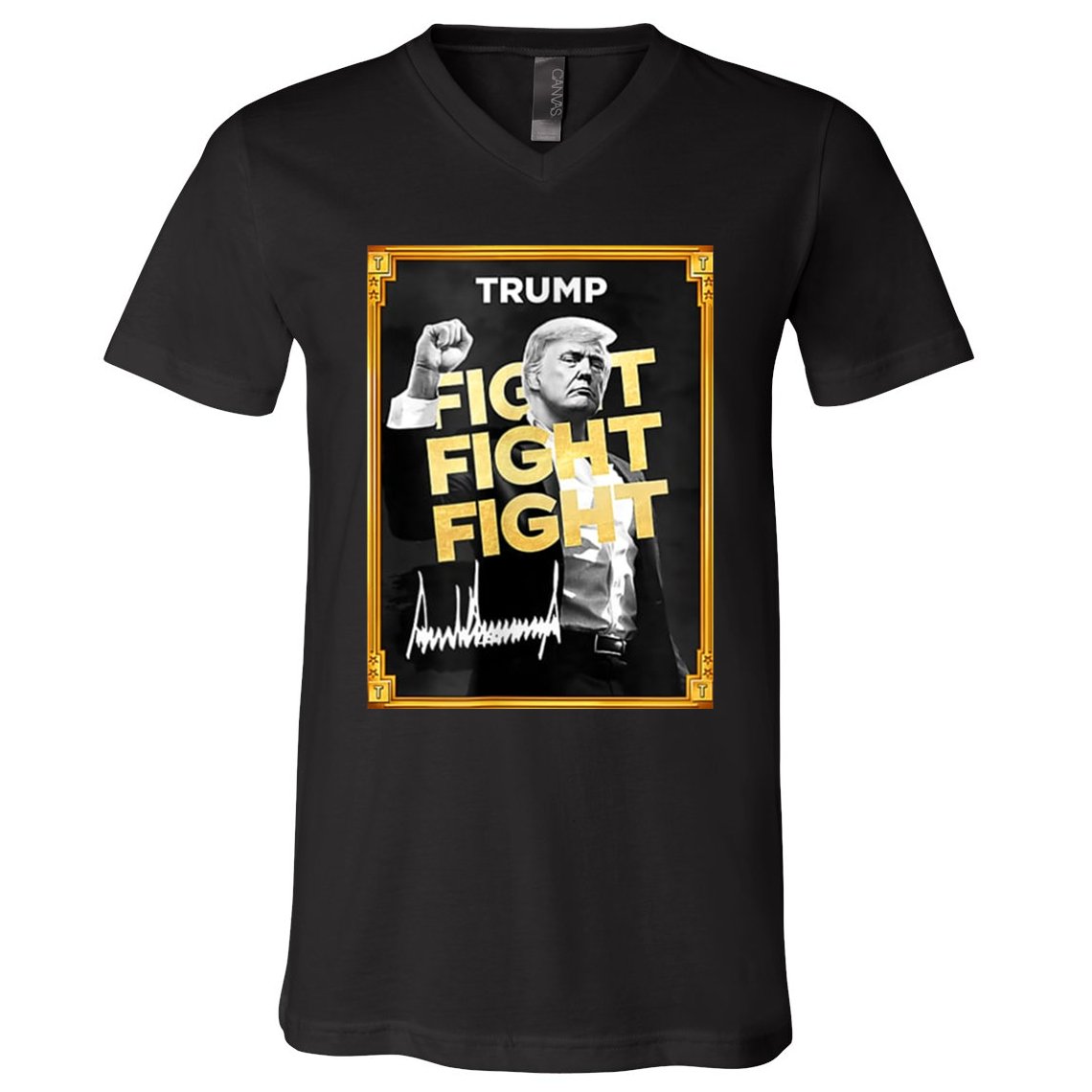 Fight Donald Trump Meme Coin Crypto President V-Neck T-Shirt