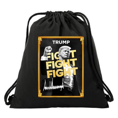 Fight Donald Trump Meme Coin Crypto President Drawstring Bag