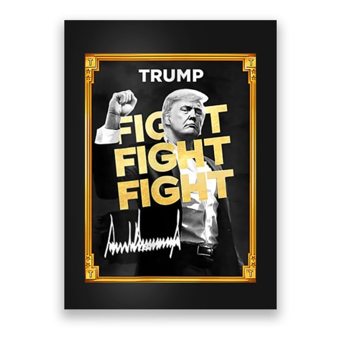 Fight Donald Trump Meme Coin Crypto President Poster