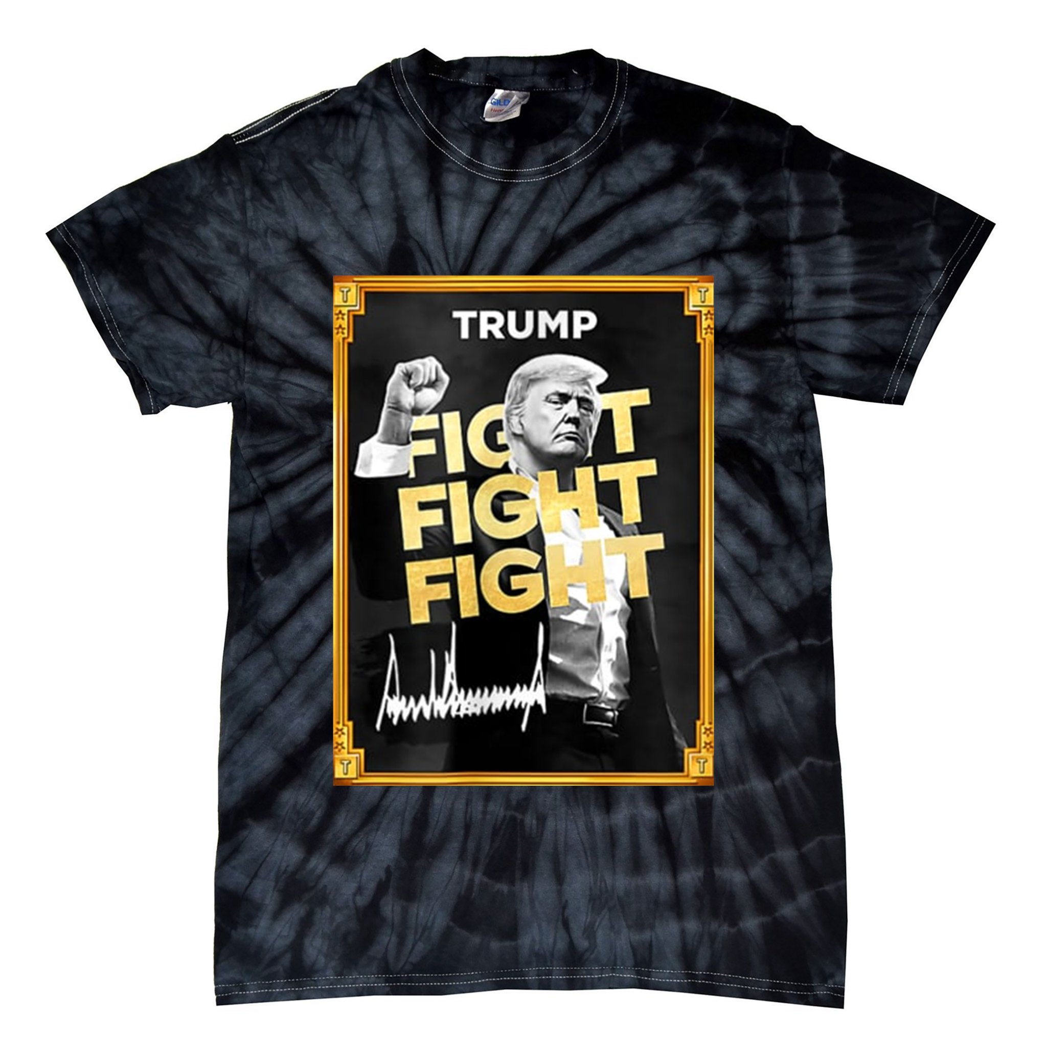Fight Donald Trump Meme Coin Crypto President Tie-Dye T-Shirt