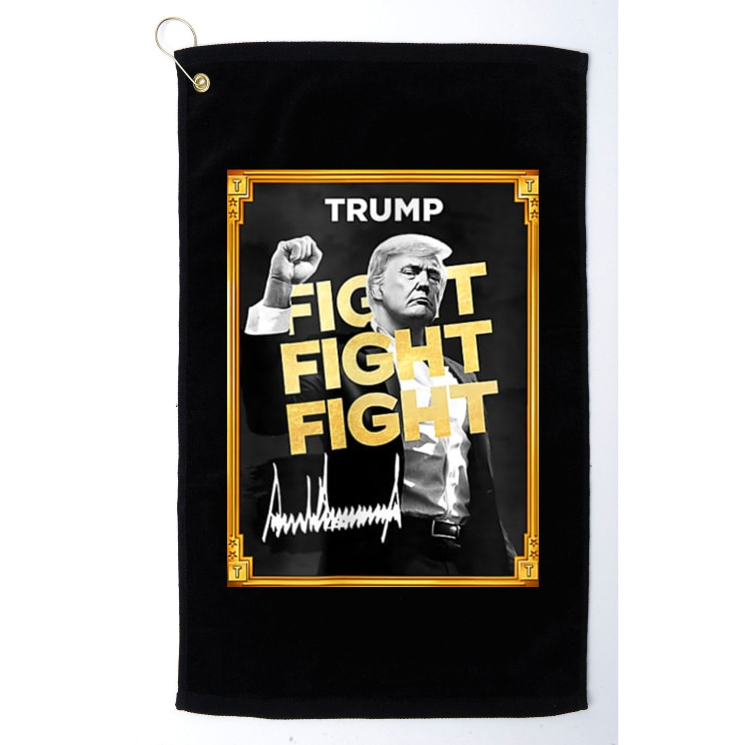 Fight Donald Trump Meme Coin Crypto President Golf Towel