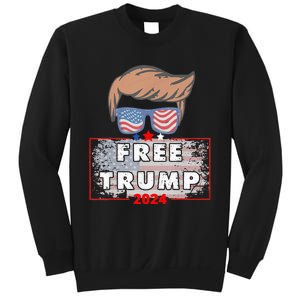 Free Donald Trump Republican Support Pro Trump American Flag Sweatshirt