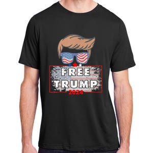 Free Donald Trump Republican Support Pro Trump American Flag Adult ChromaSoft Performance T-Shirt