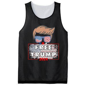 Free Donald Trump Republican Support Pro Trump American Flag Mesh Reversible Basketball Jersey Tank