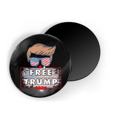 Free Donald Trump Republican Support Pro Trump American Flag Magnet