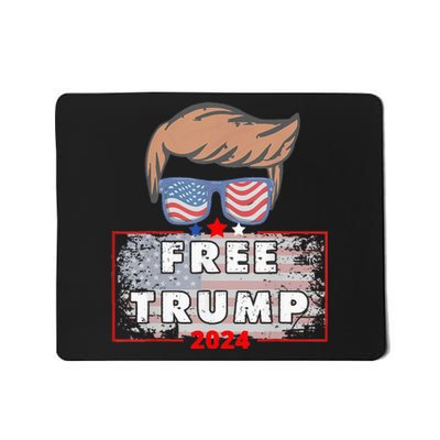 Free Donald Trump Republican Support Pro Trump American Flag Mousepad