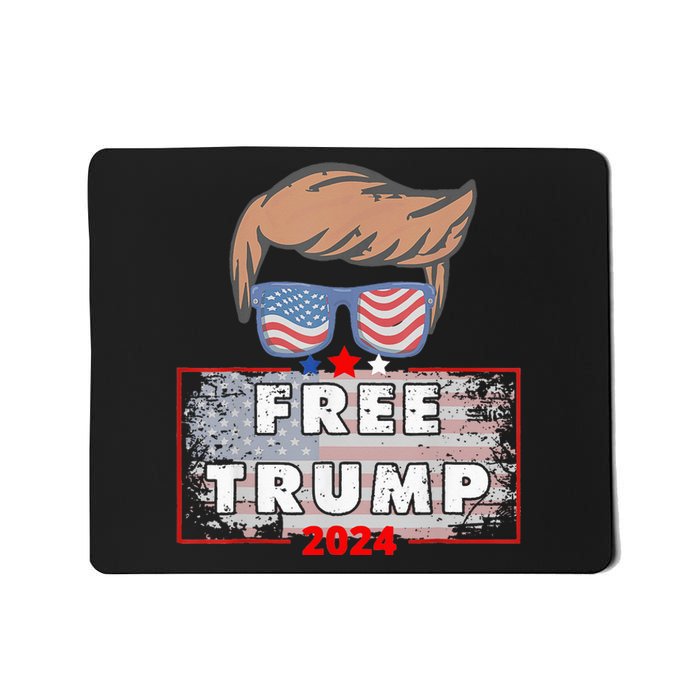 Free Donald Trump Republican Support Pro Trump American Flag Mousepad