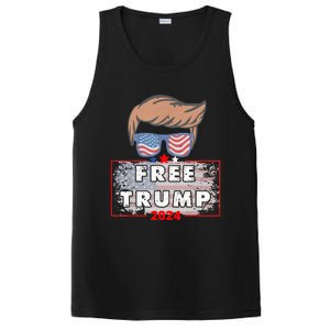 Free Donald Trump Republican Support Pro Trump American Flag PosiCharge Competitor Tank