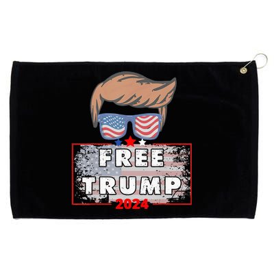 Free Donald Trump Republican Support Pro Trump American Flag Grommeted Golf Towel