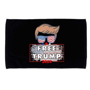 Free Donald Trump Republican Support Pro Trump American Flag Microfiber Hand Towel