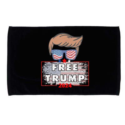 Free Donald Trump Republican Support Pro Trump American Flag Microfiber Hand Towel