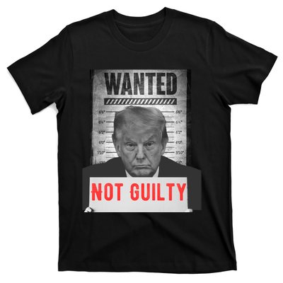 Funny Donald Trump Not Guilty Mug Shot Free Trump 2024 T-Shirt