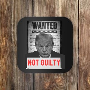 Funny Donald Trump Not Guilty Mug Shot Free Trump 2024 Coaster