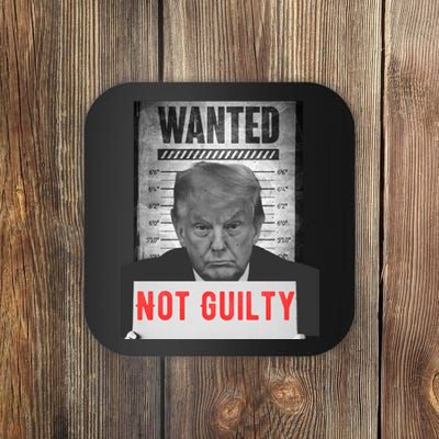 Funny Donald Trump Not Guilty Mug Shot Free Trump 2024 Coaster