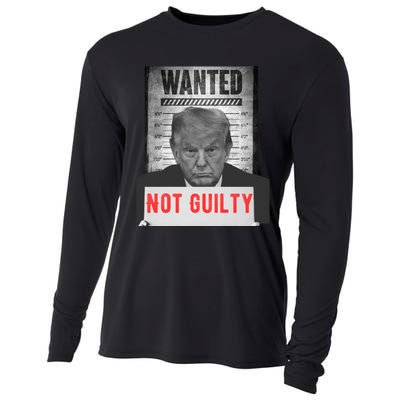 Funny Donald Trump Not Guilty Mug Shot Free Trump 2024 Cooling Performance Long Sleeve Crew