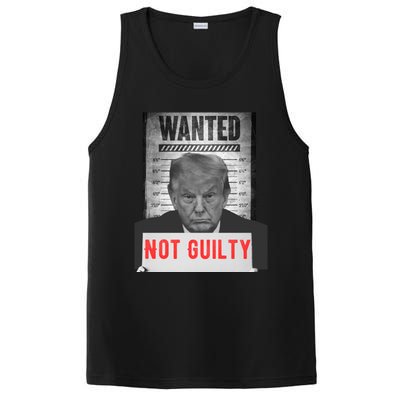 Funny Donald Trump Not Guilty Mug Shot Free Trump 2024 PosiCharge Competitor Tank