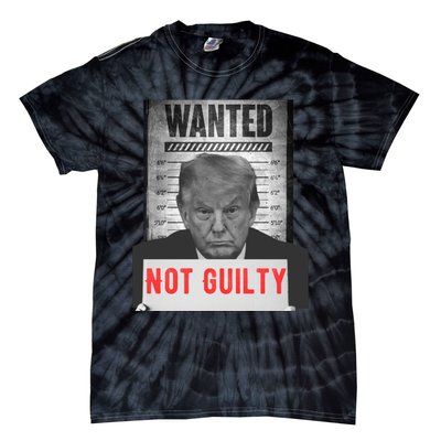 Funny Donald Trump Not Guilty Mug Shot Free Trump 2024 Tie-Dye T-Shirt