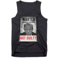 Funny Donald Trump Not Guilty Mug Shot Free Trump 2024 Tank Top